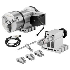 Uimoso Indexing Dividing Head with 3-Jaw Chuck and Tailstock for CNC Milling picture