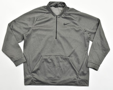 Nike Dri-Fit Mens XXL Gray 1/4 Zip Fleece Pullover Sweatshirt Kangaroo Pocket picture