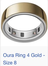USED/OPENED ORIGINAL OURA Ring Gen 4 Size 8 GOLD -  READ picture