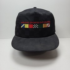 Vintage Mid-Ohio Sports Car Course Checked Snapback Hat Car Track Racing picture