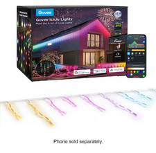 Govee Icicle Lights Smart RGBIC Christmas Lights Outside 400 LEDs 32.8 ft - NEW picture