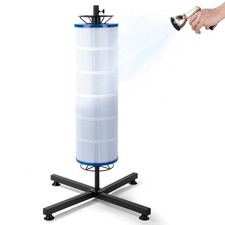 Vertical Pool Filter Cleaner Stand Tool with 9‑Mode Adjustable Spray Nozzle 360° picture