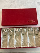 Perrier Jouet Champagne Flutes glasses set of 6 Belle Epoque Pink Gold Flowers picture