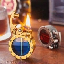 Retro Transparent Oil Tank Metal Rocker Kerosene Lighter Personality Cigarette🔥 picture