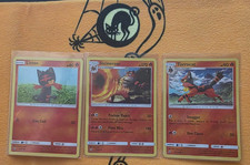 Shining Legends Reverse Holos Litten Torracat Incineroar 15 - 17/73 LP 🔥🐈🦁 picture