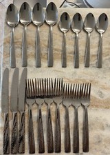 Barletta Stainless by Mikasa Hammered Tip, Diagonal Line 18pc set picture