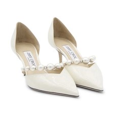 Jimmy Choo, Aurelie 65, color LATTE/WHITE, SIZE EU 39 picture