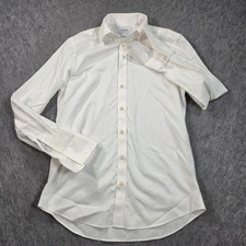 Charles Tyrwhitt Dress Shirt Mens 15/32 White Non-Iron Slim Fit French Cuff picture