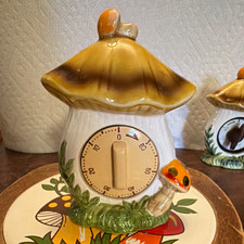 Sears Roebuck & Co. 1978 Ceramic Mushroom Mechanical Timer Vintage Adjustable picture