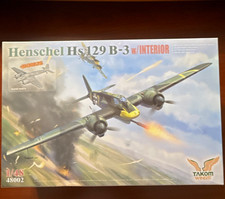 Takom Wings Henschel Hs 129 B-3 1:48 Airplane Kit w/ Interior MPN 48002 picture