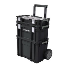 22 in. Husky Portable Rolling Tool Box on Wheels Cart Part Organizer Storage Bin picture