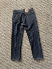 Vintage 1996 Levi's 505 Jeans 34x32 Black Stone Wash Distressed Faded Denim USA picture
