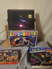 Vintage 1967 Lite Brite with Looney Tunes refill pages extra pegs picture