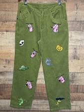 Dumbgood Unisex Medium Green Courage the Cowardly Dog Corduroy Pant picture
