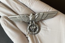World War 2 WWII German Visor Cap Eagle Military Badge Metal Brooch Pin New picture