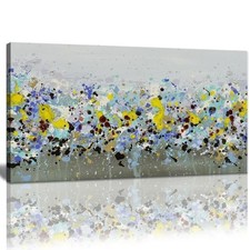 weiyiart Abstract Floral Canvas Wall Art Textured Artwork for Walls Colorful ... picture