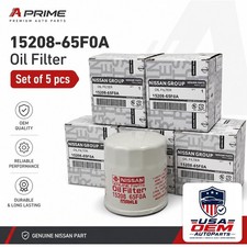 NEW Set of 5 pcs Genuine 15208-65F0A Engine Oil Filter for Nissan Infiniti picture