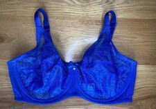 Wacoal Size: 36D Retro Chic Full Figure Underwire Bra STYLE: 855186 Blue NWOT  picture