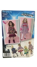 Simplicity 1547 Toddler Child Dress Pattern Size 4-8 Project Runway picture