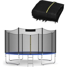 Multi-size weather trampoline net with zipper buckles for straight poles picture