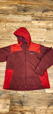Columbia Women's Hooded Insulated Full Zip Omni-Tech Jacket Burgundy/Dark Red XL picture