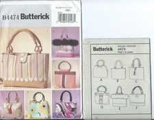 B 4474 sewing pattern 6 super trendy PURSE HANDBAG BAGS sew Designer Style UNCUT picture