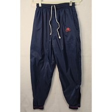 Vintage Kappa Sport Navy Blue 90s Track Pants Nylon Windbreaker Joggers Teens XL picture
