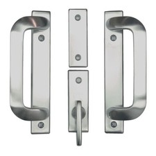 Andersen Gliding Patio Door Hardware Set Anvers Satin Nickel #2565541 Handles picture