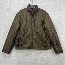 Vintage Polo Ralph Lauren Jacket Mens Large Brown Puffer Quilted Fleece Lined picture