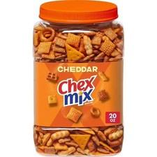Chex Mix Cheddar Snack Mix, Salty Snacks Tub, 20 oz picture