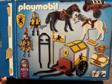 Playmobil Lion Knights' Treasure Transport 4874 /Used And Opened /RARE picture