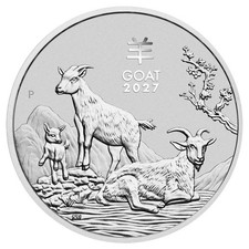 2027 $1 Australian Silver Lunar Year of the Goat 1 oz Brilliant Uncirculated picture