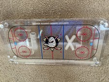 Anaheim Ducks Game Used Hockey Rink Glass - Clear D Zone Honda Center Display It picture