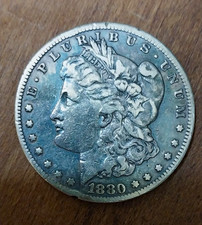 Morgan 1880-S $1 Silver Dollar Coin 0.9 Fine condition 90% silver  picture