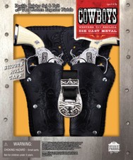 Stagecoach Roll Cap Gun Toy Set Double Holster Die Cast Wild West Cowboy Replica picture