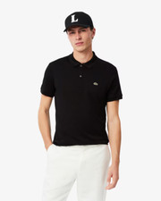 Lacoste Short Sleeve Jersey Polo, Black, Small picture