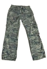 SHEIN Camo Cargo Pants Tall L Green Military Utility Y2K picture