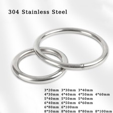 OD 20-100mm 304 Stainless Steel Solid Ring Welded Metal Round Ring 3/4/5/6-10mm picture