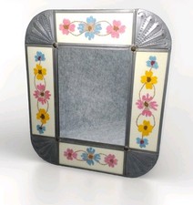 Title: Rare Vintage Signed Emilio & Senaida Romero Hand-Punched Tin Mirror w/ Co picture