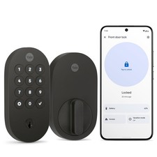 Yale Matte Black Keyed Deadbolt Smart Lock with Google Matter YRD510 picture