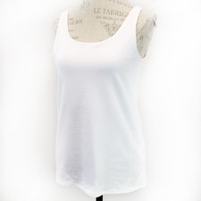 J.JILL White PERFECT SHELF-BRA TANK TOP Scoop Neck Casual Summer Small picture