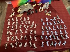 Vintage Marx Blue and Gray playset 1960s plastic toy soldiers picture
