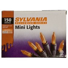 Sylvania 150 Orange Mini Lights Halloween String Light Set picture