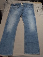 True Religion Bobby Big QT Mens Jeans Blue Straight Leg Made in USA picture