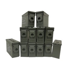 12 Cans TWELVE 30 Cal Grade 1 Empty Ammunition Case. M19A1 Ammo Cans picture
