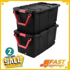 ( 2 Pack ) Sterilite Extra-Large Wheeled Industrial Storage Bin, 40 Gal picture