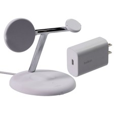 Belkin BoostCharge Pro 3-in-1 Magnetic Charging Stand (Qi2 and MagSafe) - White picture