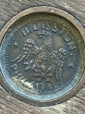 Vintage Henry Disston Hand saw early split nut Aztec Eagle medallion circa 1860 picture