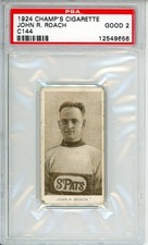 1924 Champs Cigarette C144 John Roach Rookie PSA 2 picture