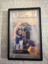 STEPHEN CURRY 2017-18 Panini Prizm Sensational Swatches Orange Ice BGS 9.5 GM picture
